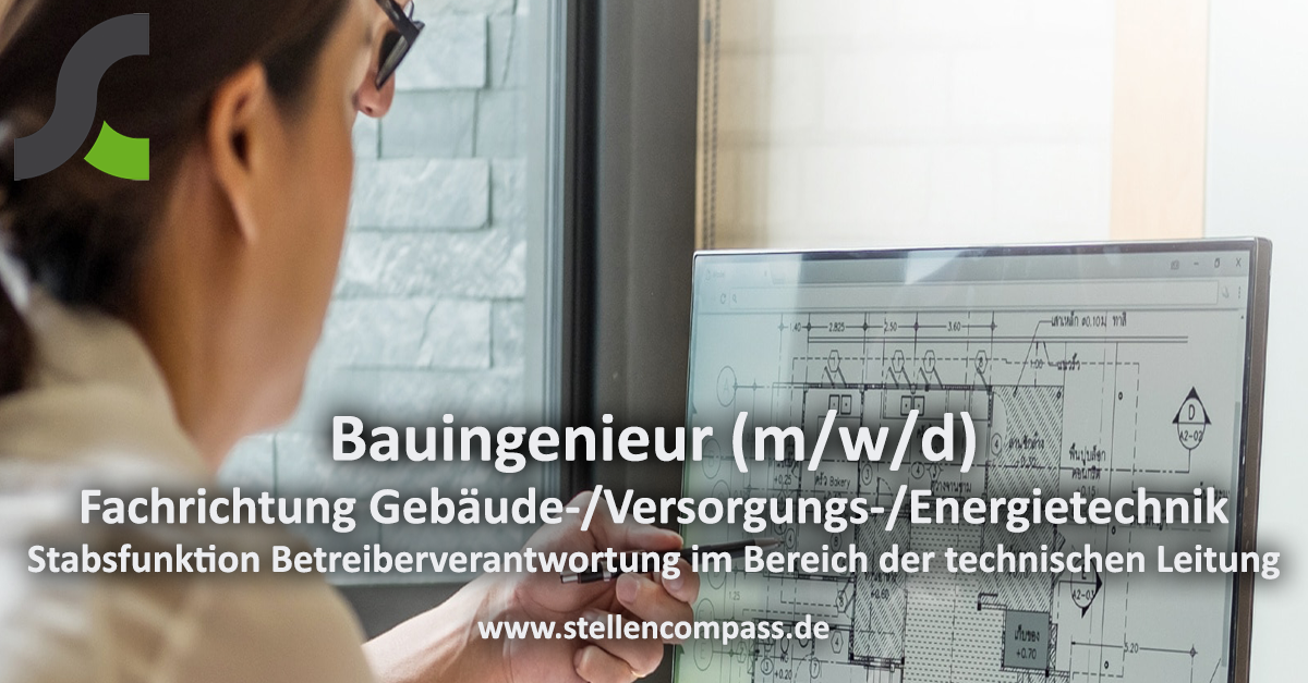 Die Klingenstadt Solingen sucht eine/n Bauingenieur m/w/d der Fachrichtung Gebäude-/Versorgungs-/Energietechnik in Stabsfunktion Betreiberverantwortung im Bereich der technischen Leitung | Stellenangebote und Jobs auf stellencompass.de